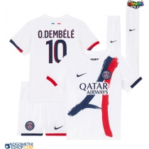 Otroški Nogometni dresi Paris Saint-Germain Ousmane Dembele #10 Gostujoči 2025-26 Kratek Rokav (+ Kratke hlače)